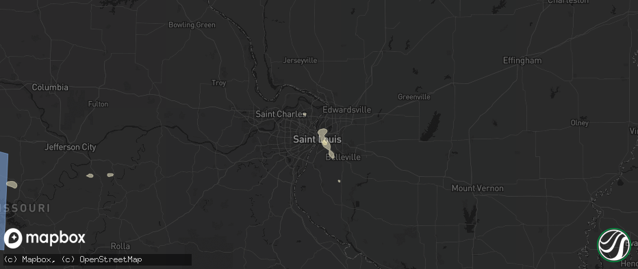 Hail map in Lovejoy, IL on July 4, 2026