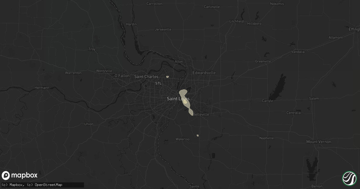 Hail map in Lovejoy, IL on July 4, 2026