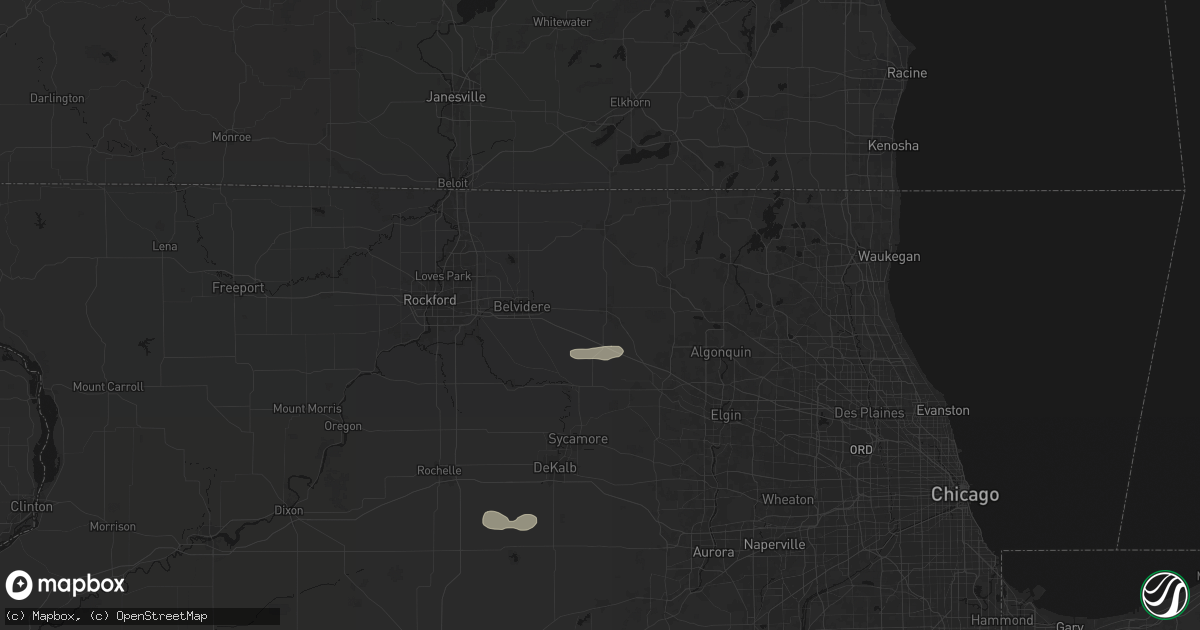 Hail map in Marengo, IL on July 4, 2026