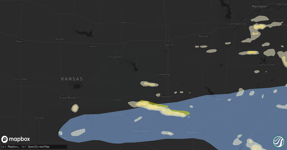Hail map in Marquette, KS on July 4, 2026