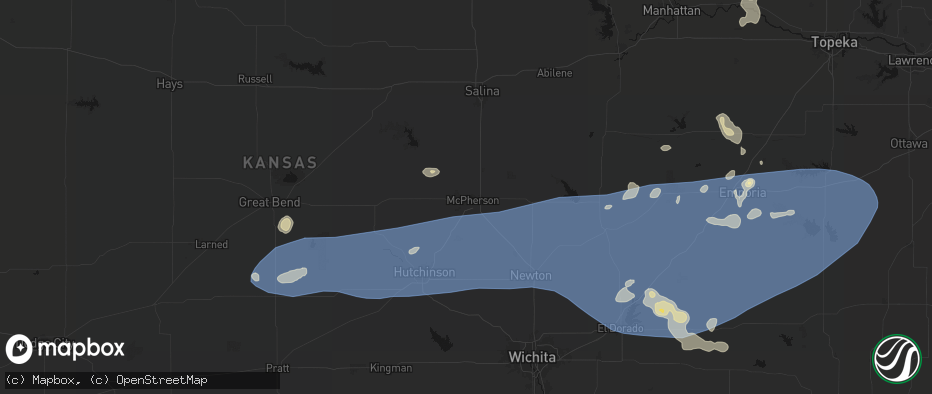 Hail map in Mcpherson, KS on July 4, 2026