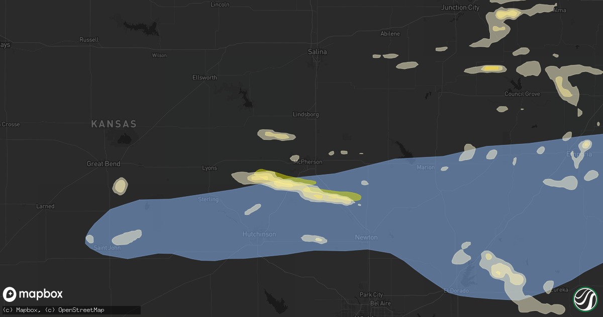 Hail map in Mcpherson, KS on July 4, 2026