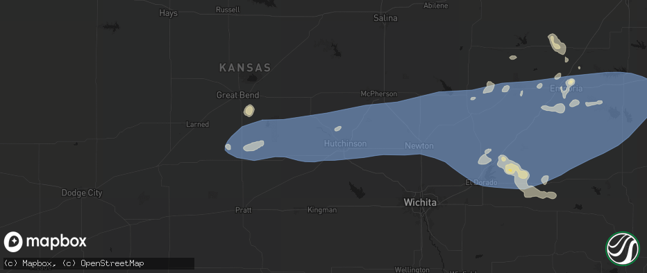 Hail map in Nickerson, KS on July 4, 2026