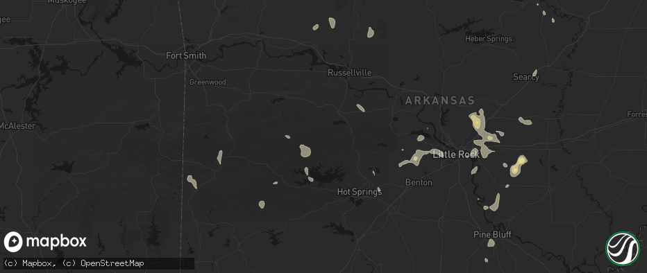 Hail map in Plainview, AR on July 4, 2026