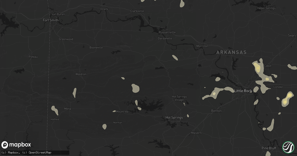Hail map in Plainview, AR on July 4, 2026