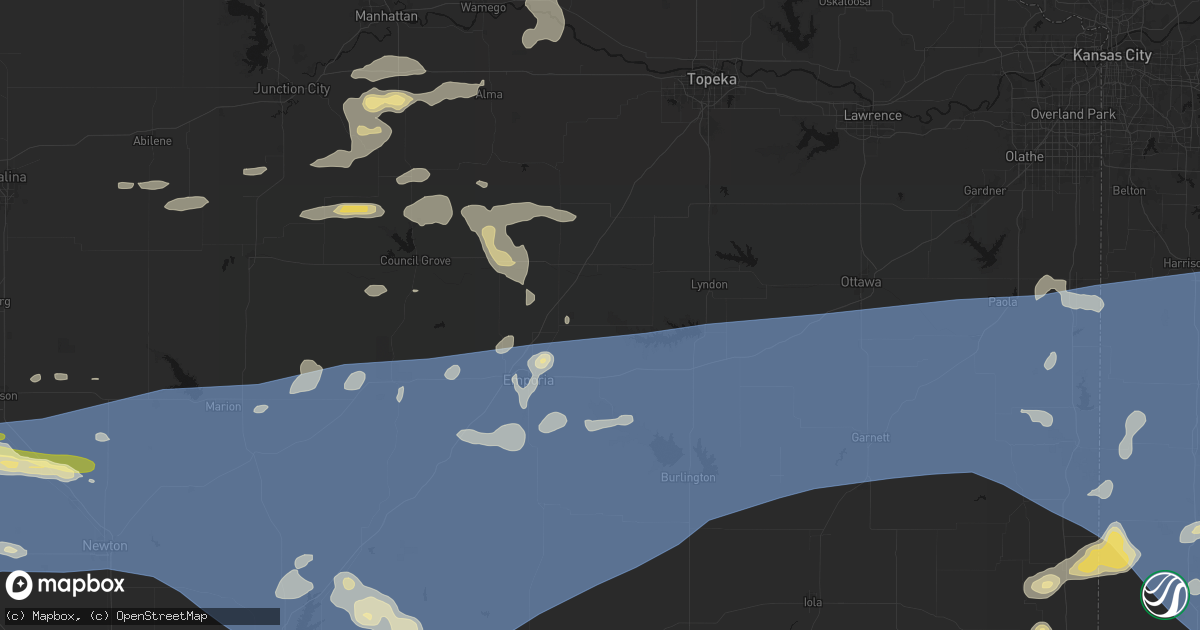 Hail map in Reading, KS on July 4, 2026