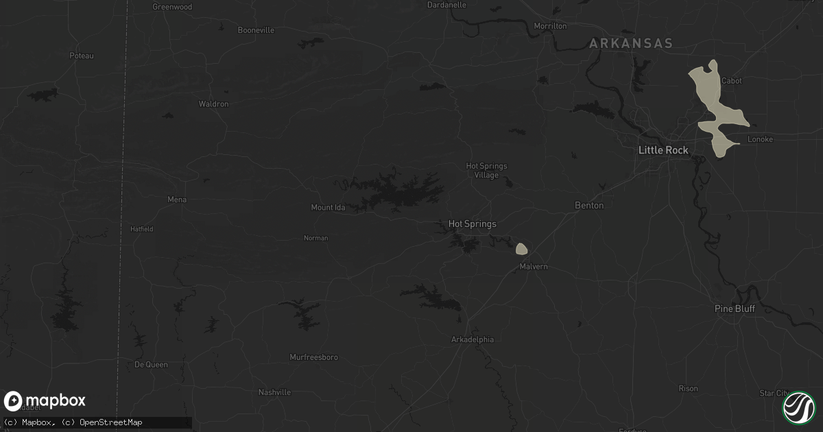 Hail map in Royal, AR on July 4, 2026