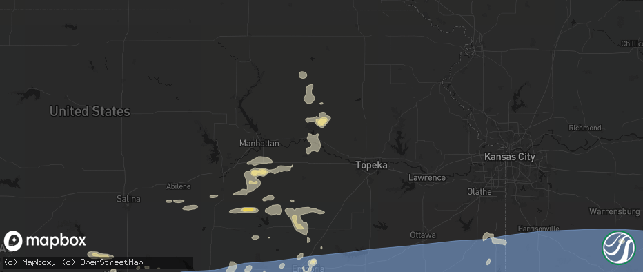 Hail map in Saint Marys, KS on July 4, 2026