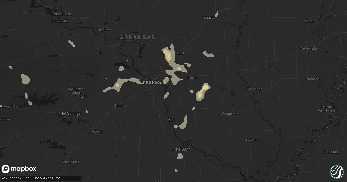 Hail map in Scott, AR on July 4, 2026