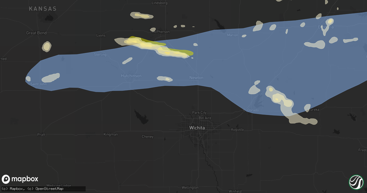Hail map in Sedgwick, KS on July 4, 2026