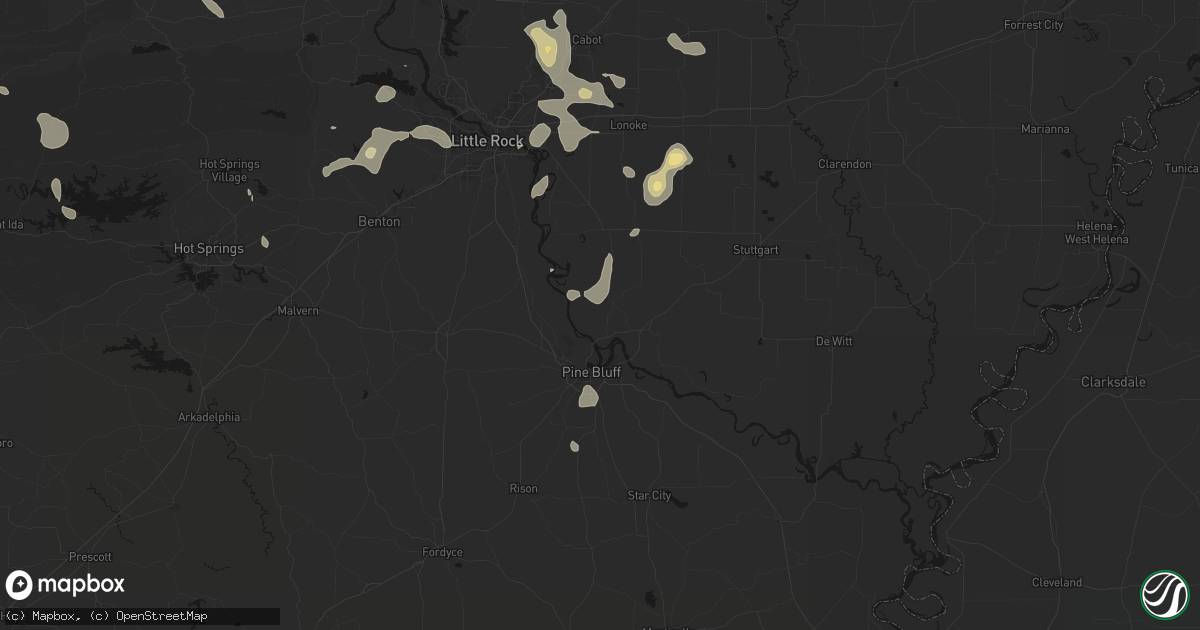 Hail map in Sherrill, AR on July 4, 2026