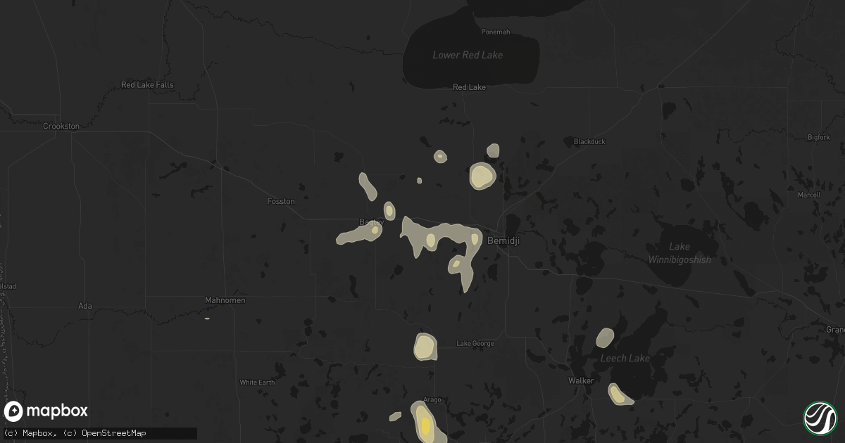 Hail map in Shevlin, MN on July 4, 2026
