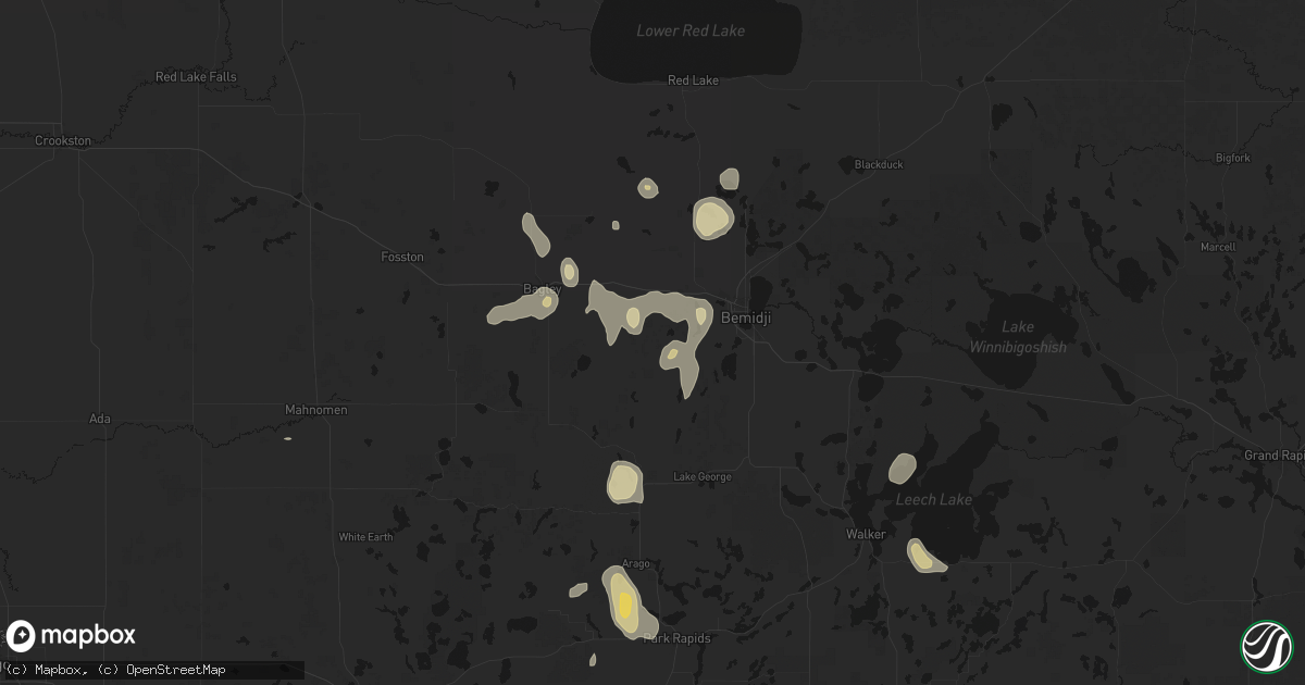 Hail map in Solway, MN on July 4, 2026
