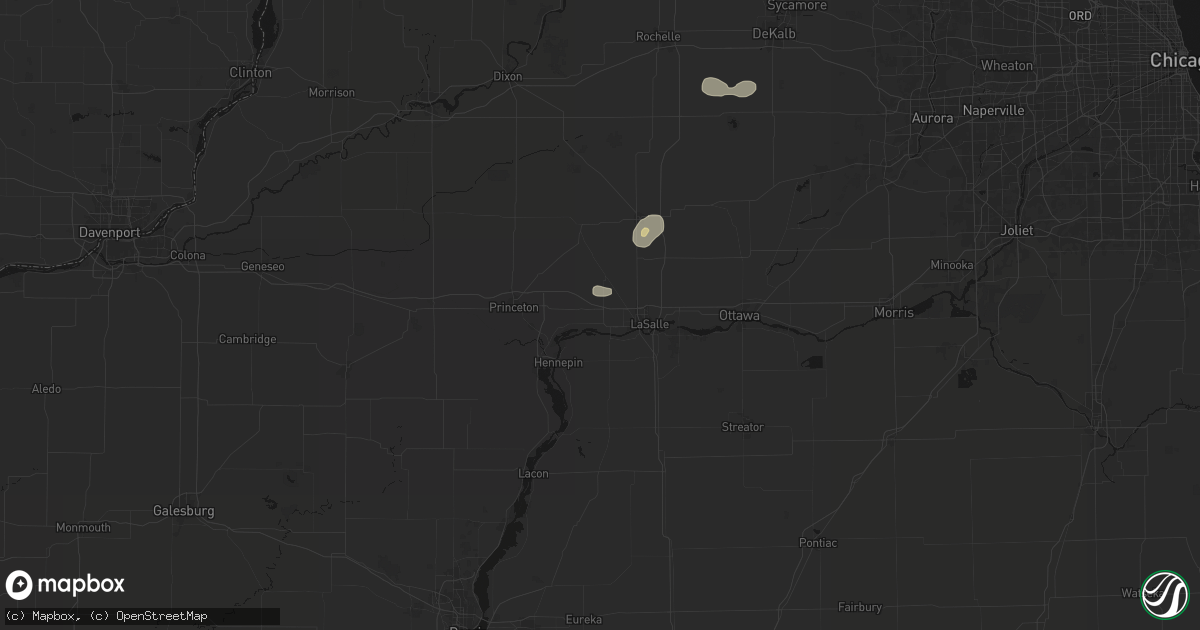 Hail map in Spring Valley, IL on July 4, 2026