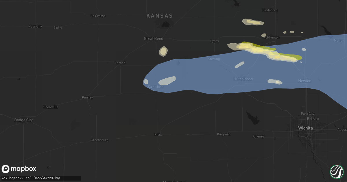 Hail map in Stafford, KS on July 4, 2026