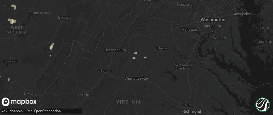 Hail map in Stanardsville, VA on July 4, 2026
