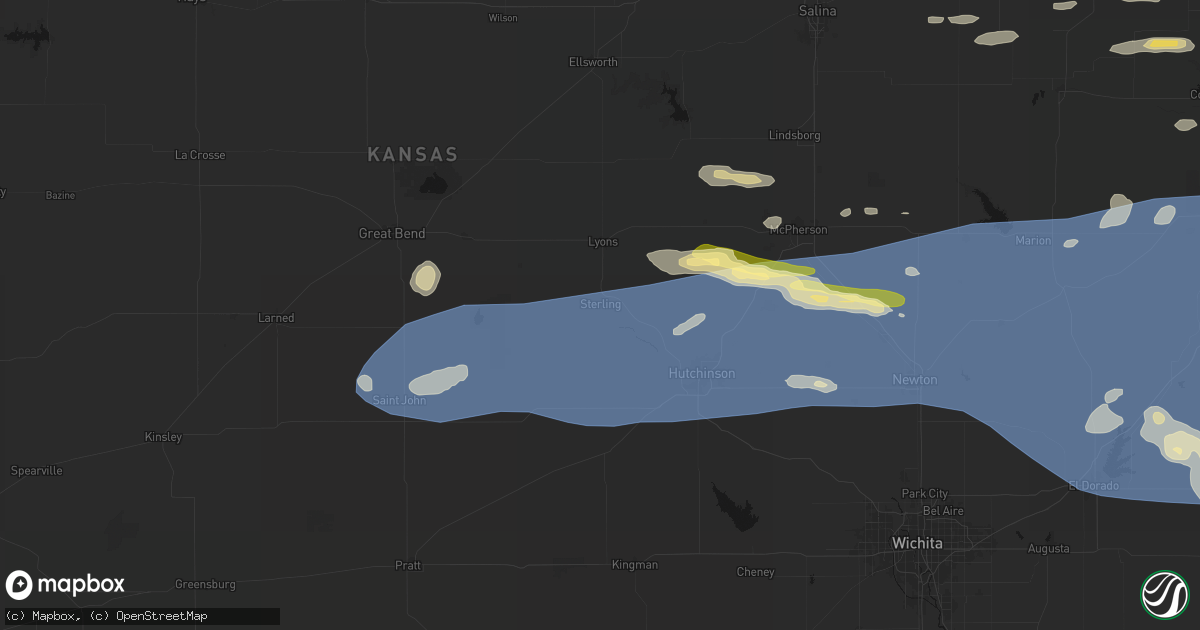 Hail map in Sterling, KS on July 4, 2026