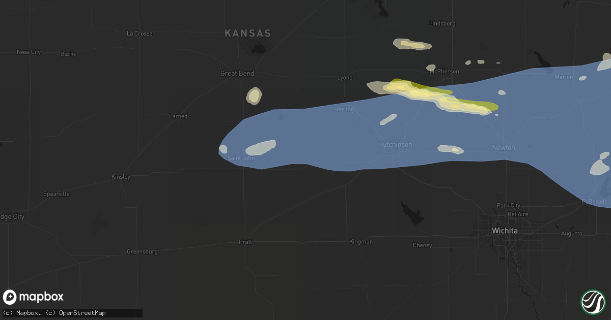 Hail map in Sylvia, KS on July 4, 2026