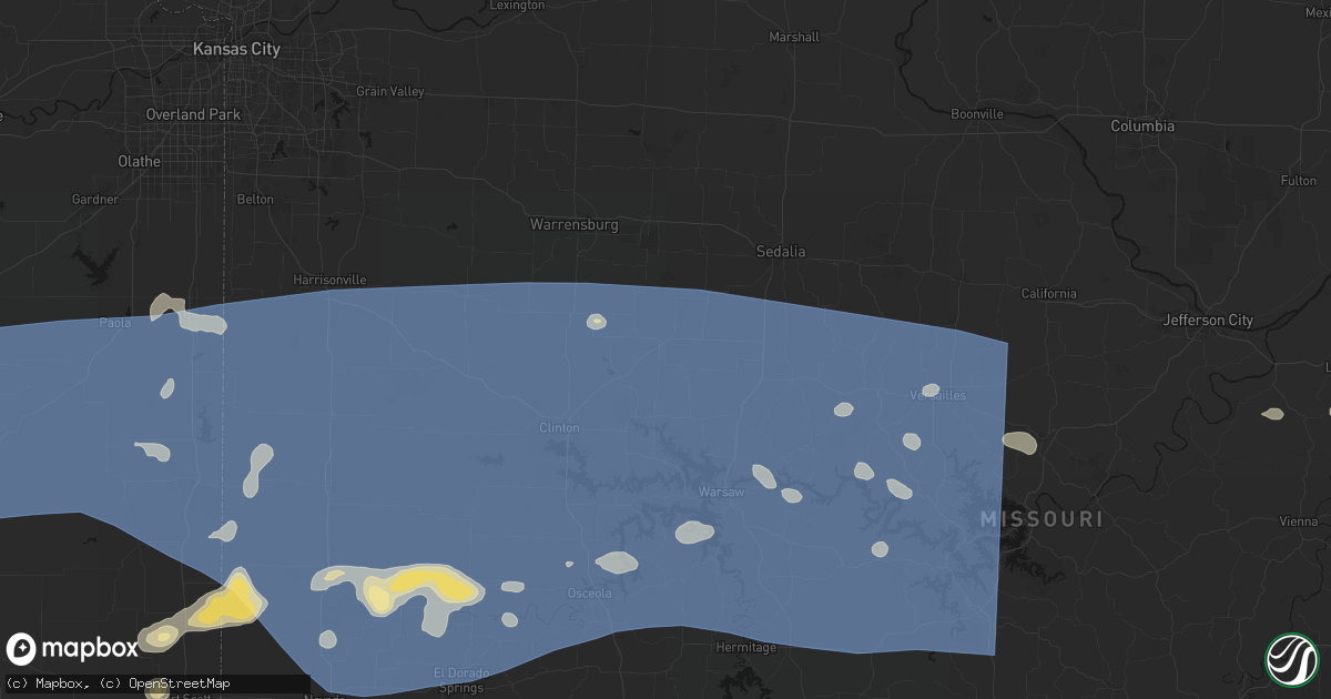 Hail map in Windsor, MO on July 4, 2026