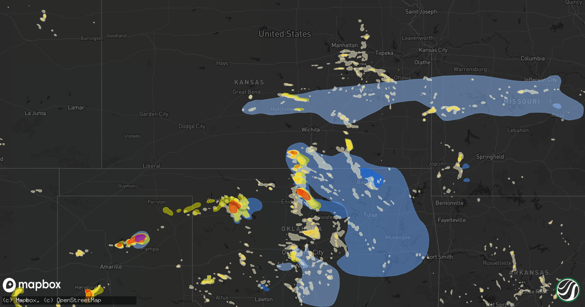 Hail map on July 4, 2026