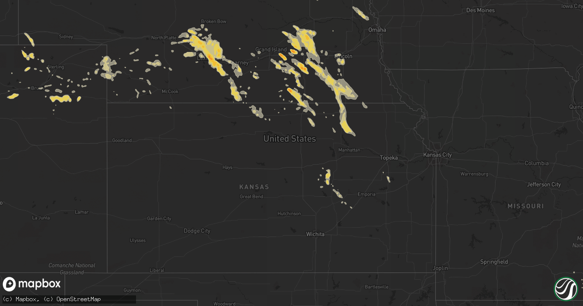 Hail map on July 5, 2011