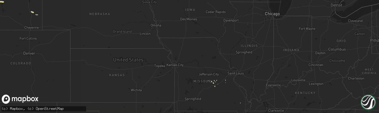 Hail map in Arizona on July 5, 2013