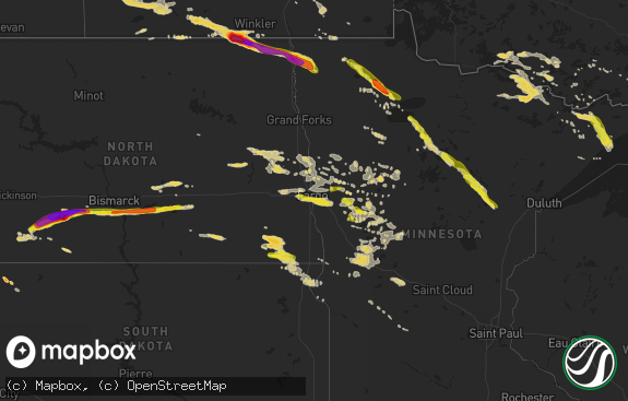 Hail map preview on 07-05-2014