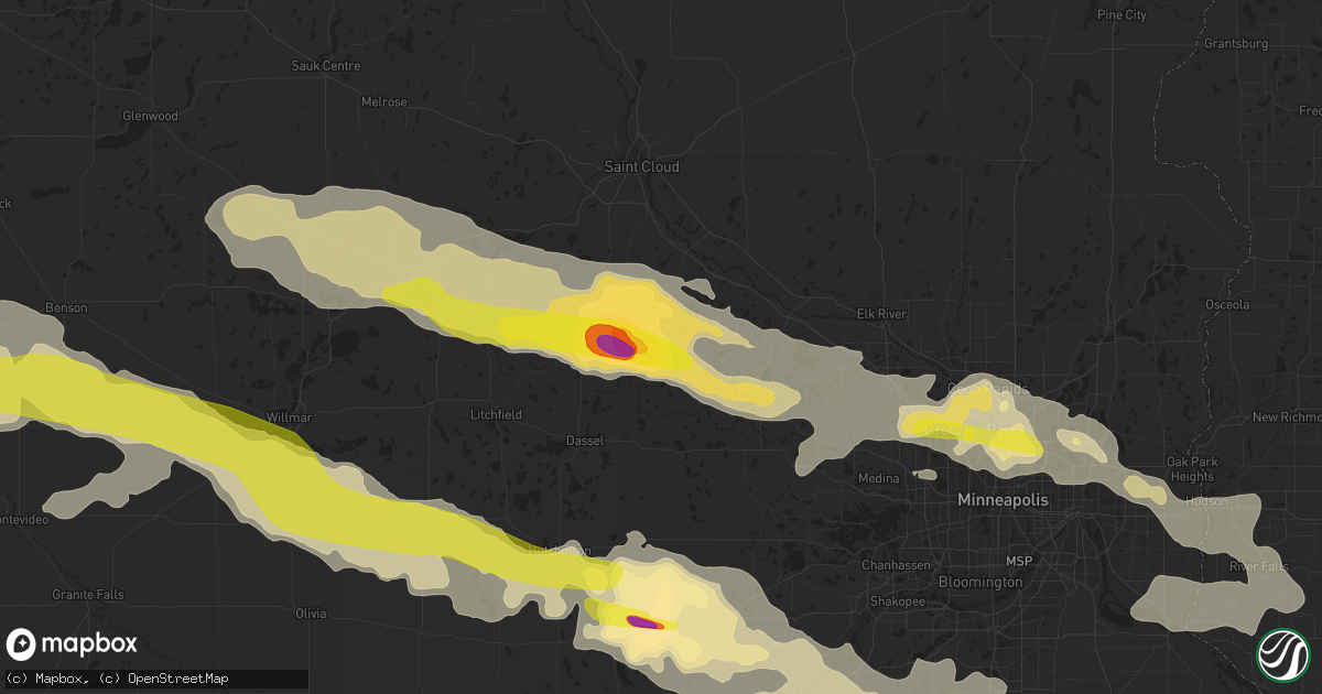 Hail map in Annandale, MN on July 5, 2016