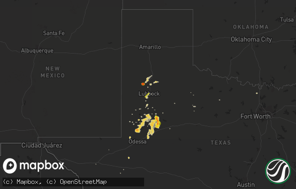 Hail map preview on 07-05-2016