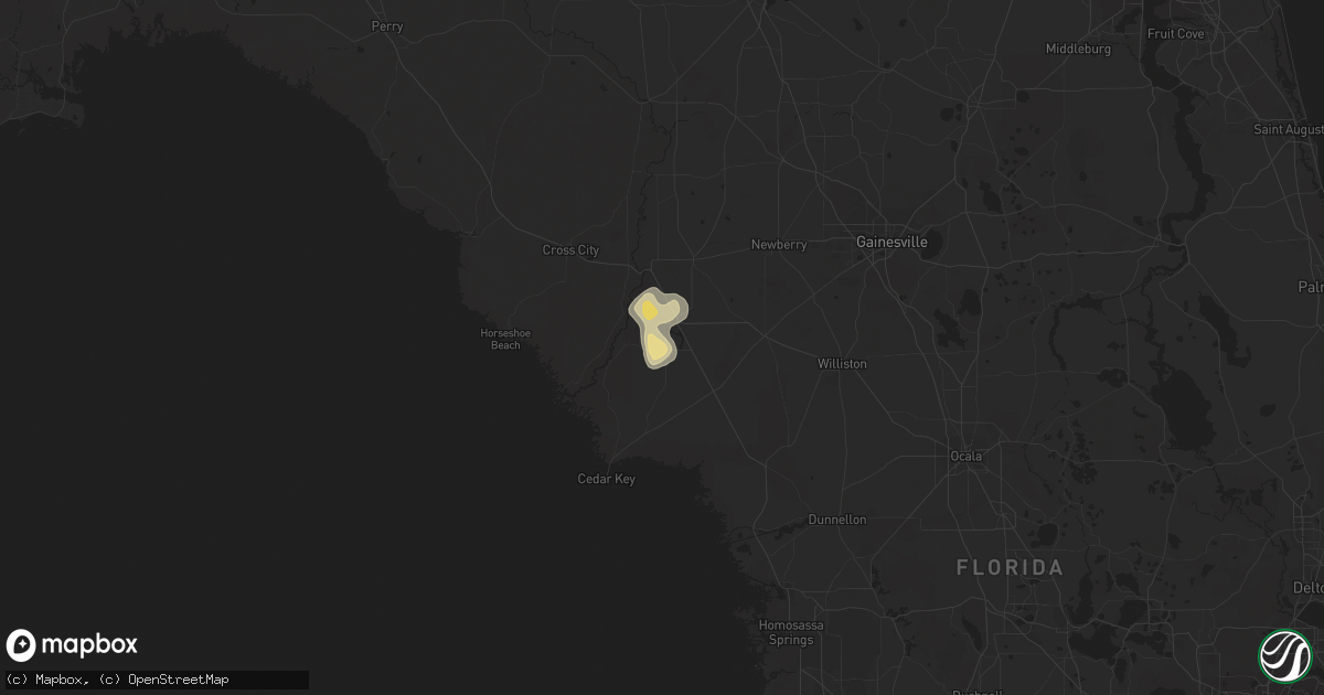 Hail map in Chiefland, FL on July 5, 2017