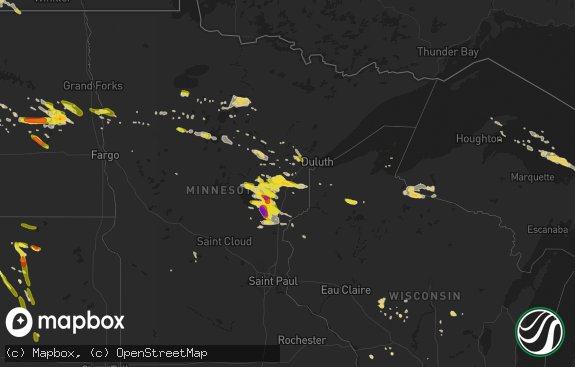 Hail map preview on 07-05-2017