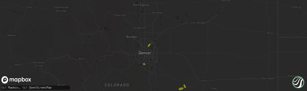 Hail map in Commerce City, CO on July 5, 2018