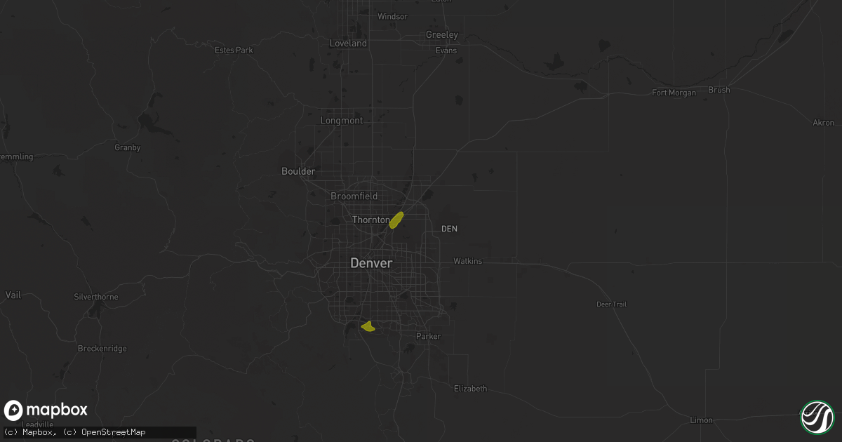 Hail map in Commerce City, CO on July 5, 2018