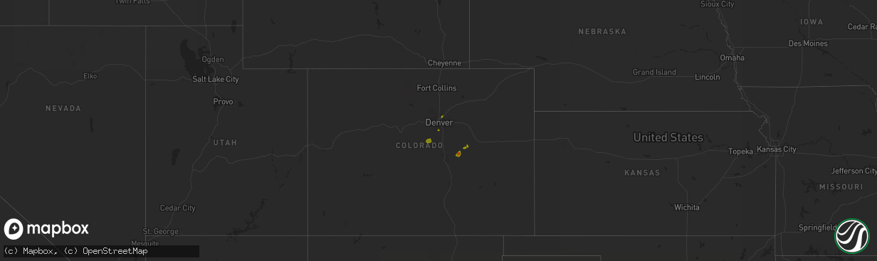 Hail map on July 5, 2018