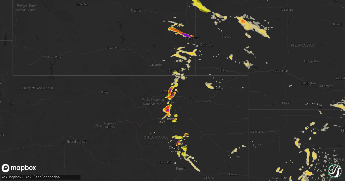 Hail map on July 5, 2019