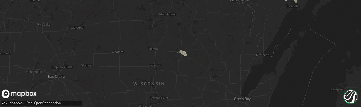 Hail map in Antigo, WI on July 5, 2021