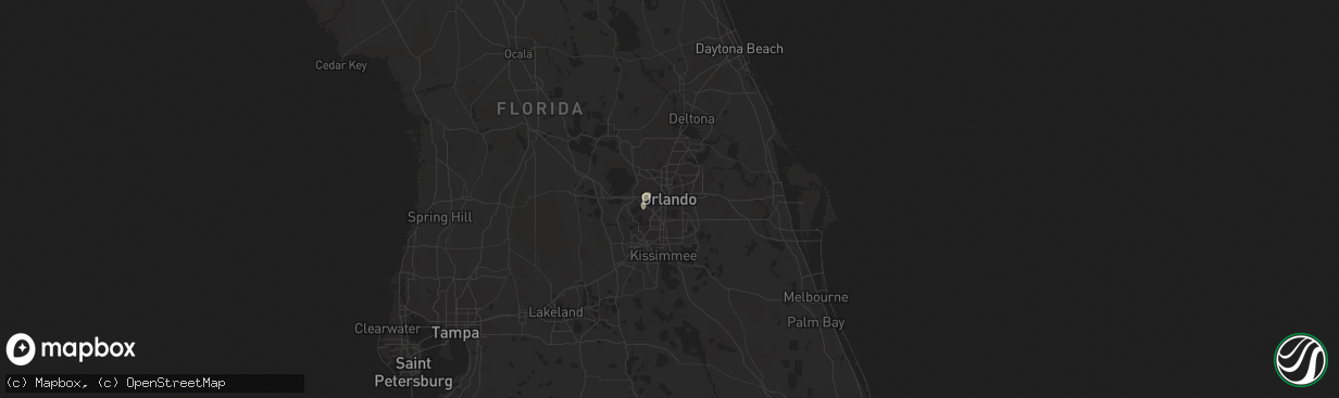 Hail map in Orlando, FL on July 5, 2021