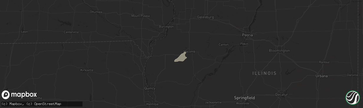 Hail map in Colchester, IL on July 5, 2023