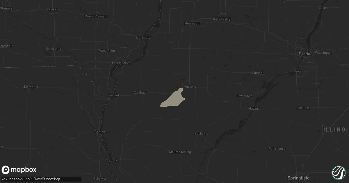 Hail map in Colchester, IL on July 5, 2023