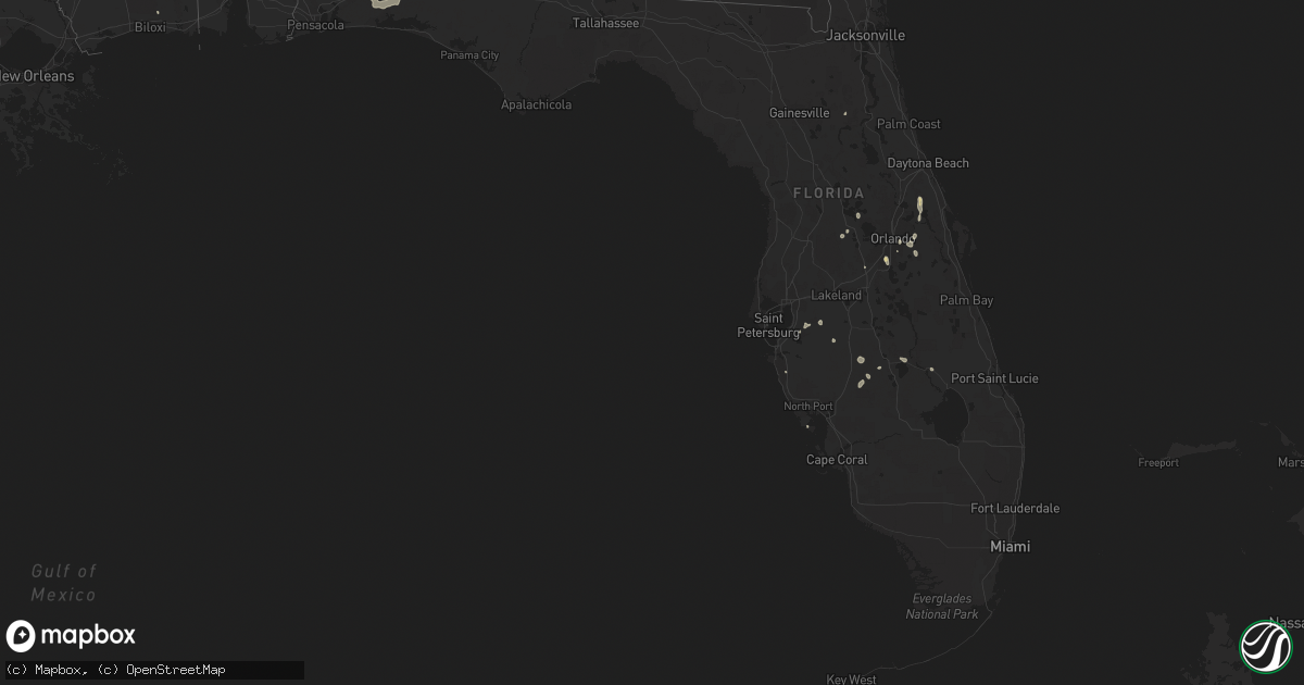 Hail map in Florida on July 5, 2023
