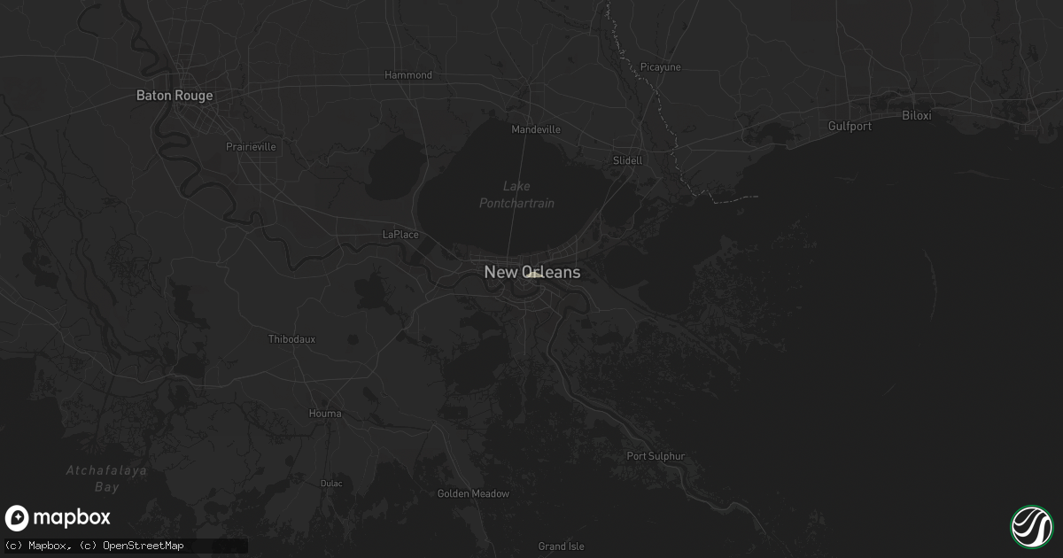 Hail map in New Orleans, LA on July 5, 2023