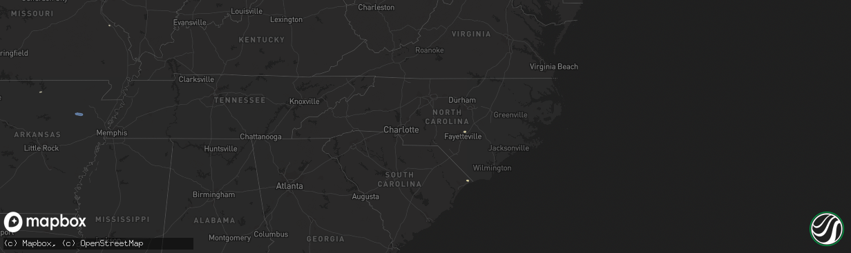 Hail map in North Carolina on July 5, 2023