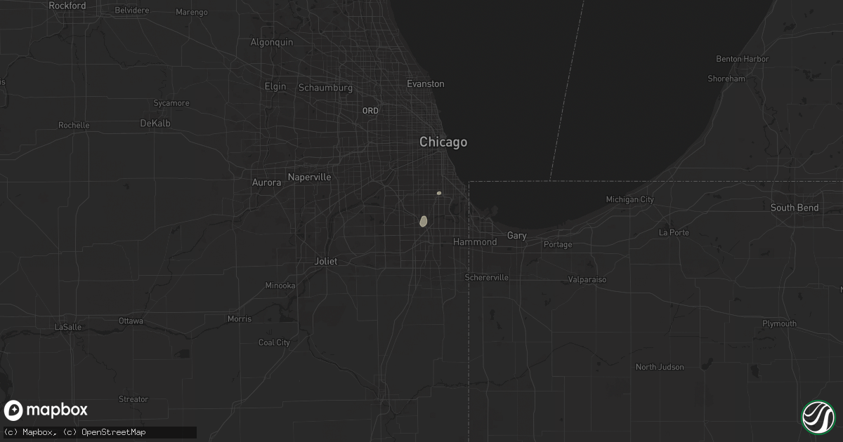 Hail map in Robbins, IL on July 5, 2023