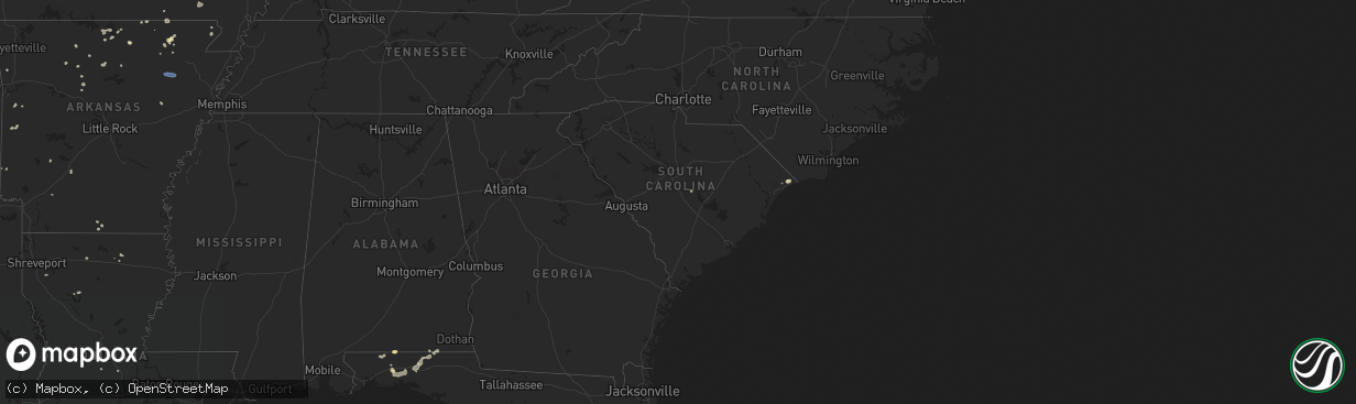 Hail map in South Carolina on July 5, 2023