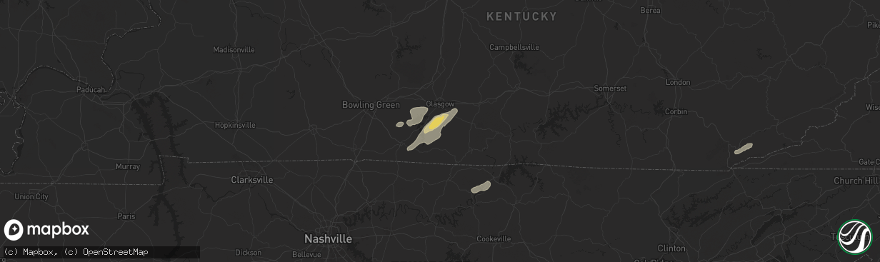 Hail map in Etoile, KY on July 5, 2024