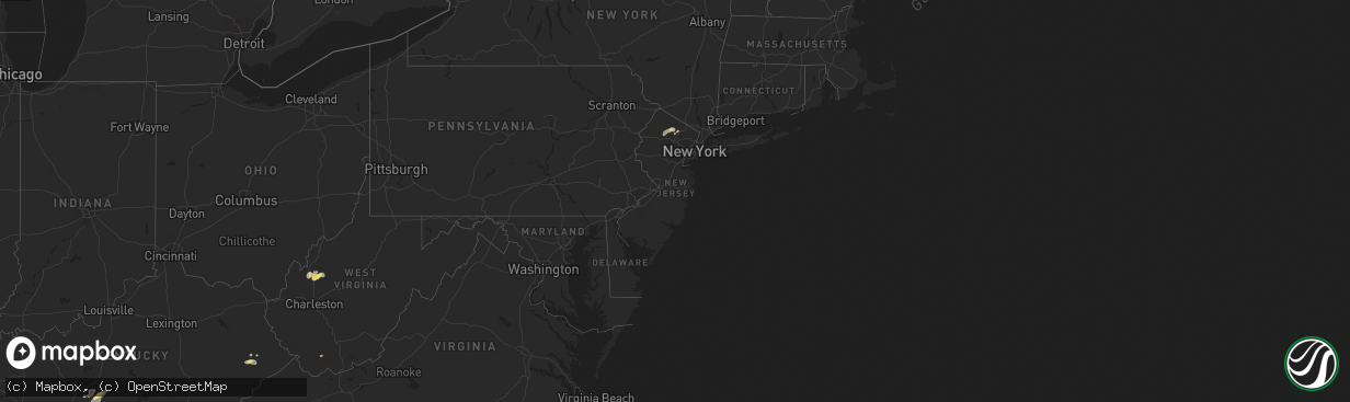 Hail map in New Jersey on July 5, 2024