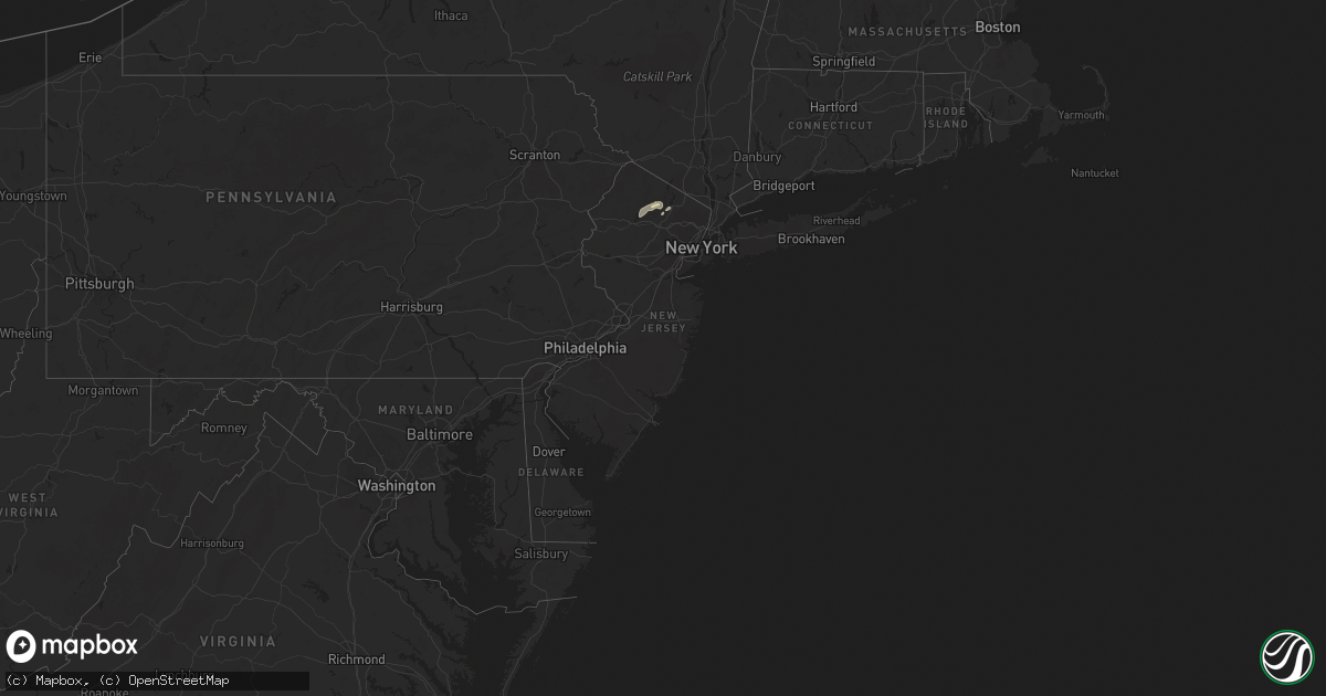 Hail map in New Jersey on July 5, 2024
