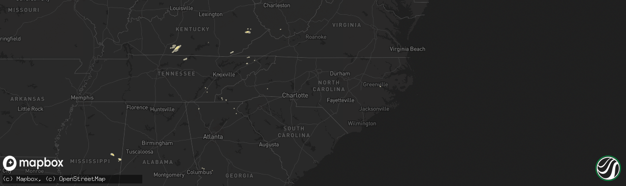 Hail map in North Carolina on July 5, 2024