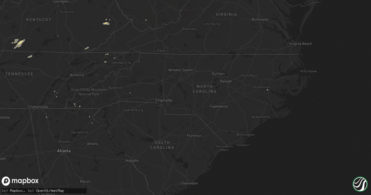 Hail map in North Carolina on July 5, 2024