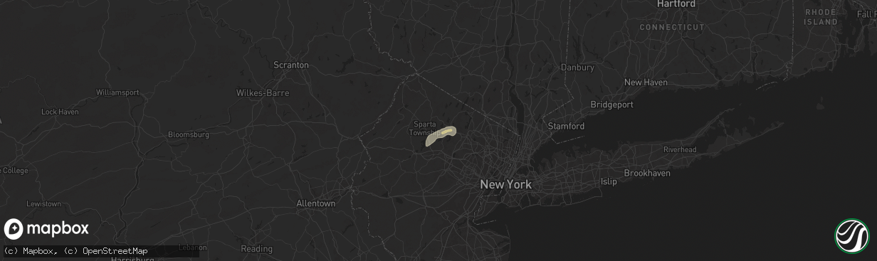 Hail map in Oak Ridge, NJ on July 5, 2024